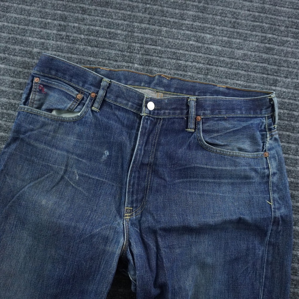 Polo Ralph Lauren Jeans Mens 36x30 Blue Straight Leg Vintage 67 Denim - Picture 2 of 13
